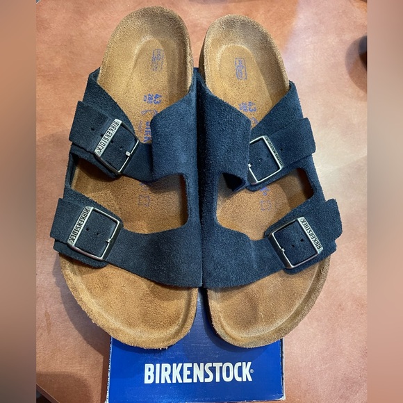 NWT Birkenstock Arizona Sandals. Navy Blue. - Picture 2 of 4